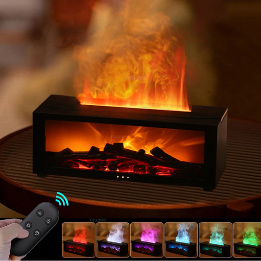 Realistic Flame Diffuser and Fire Humidifier for cozy room ambiance